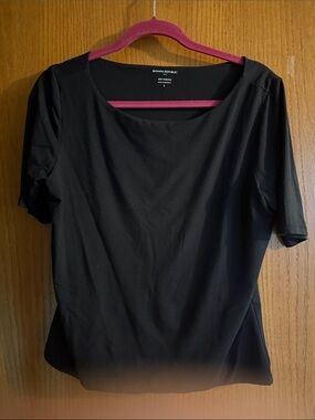 Banana Republic Black Scoop Neck Short Sleeve Top